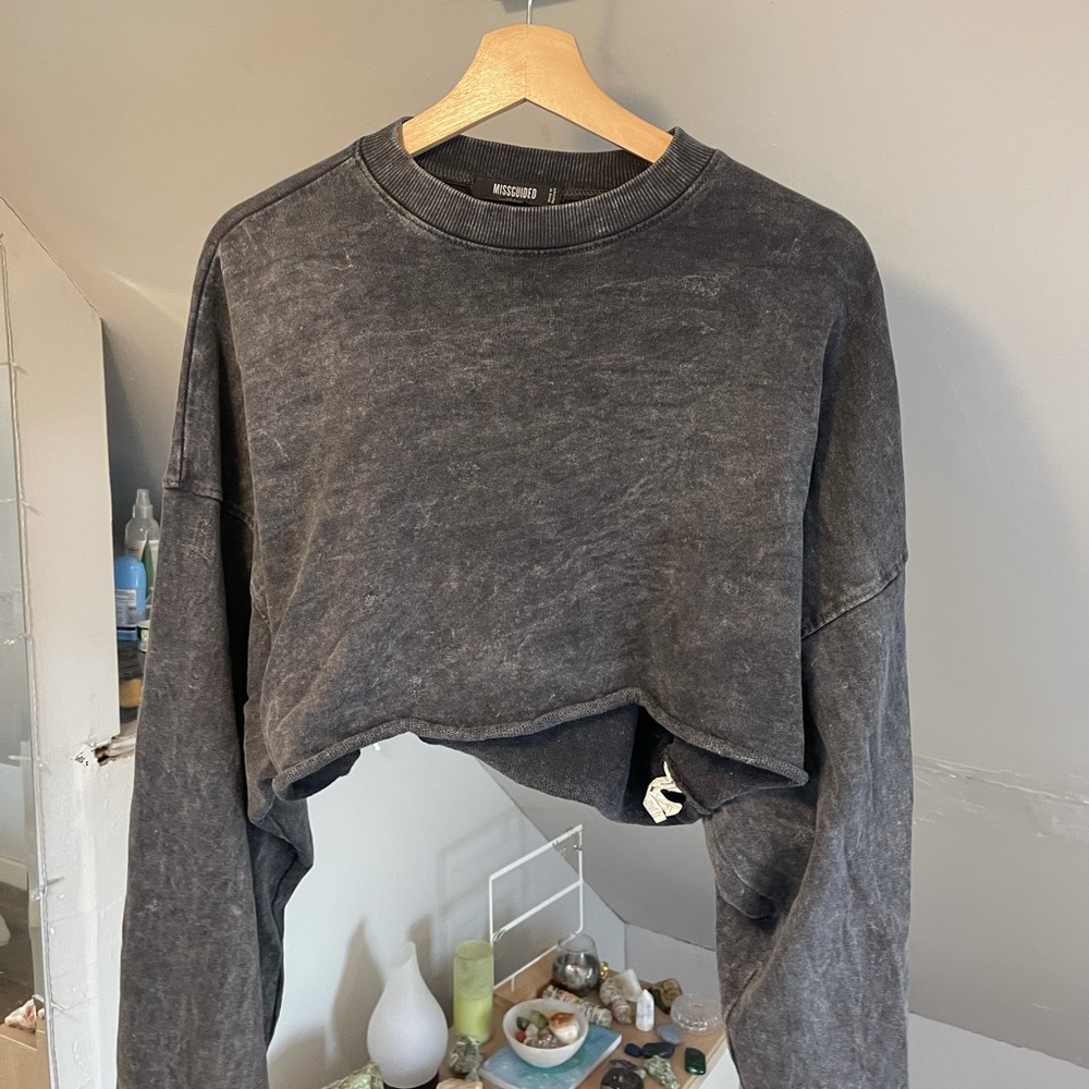 Misguided Cropped Hoodie